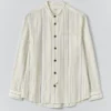 Chemise en coton à rayures irrégulières Jasper