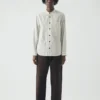 Chemise en coton à rayures irrégulières Jasper