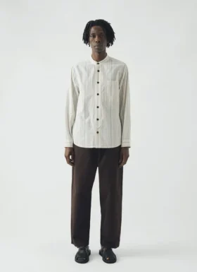 Chemise en coton à rayures irrégulières Jasper