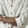 Chemise en coton à rayures irrégulières Jasper