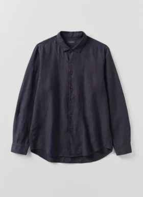 Chemise en lin à bouton-boucle