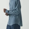 Chemise en lin à bouton-boucle