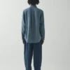 Chemise en lin à bouton-boucle