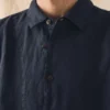 Chemise en lin à bouton-boucle