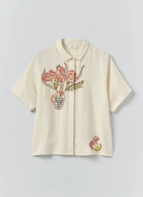 Chemise en lin brodée Al Fresco