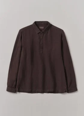 Chemise en lin à demi-patte