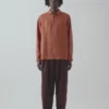 Chemise en lin à demi-patte