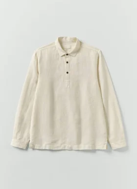 Chemise en lin à demi-patte