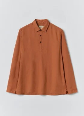 Chemise en lin à demi-patte