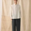 Chemise en lin à demi-patte