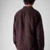 Chemise en lin à demi-patte