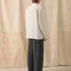 Chemise en lin à demi-patte
