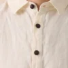 Chemise en lin à demi-patte