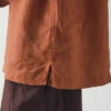 Chemise en lin à demi-patte