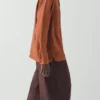Chemise en lin à demi-patte
