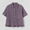 Chemise en lin léger teint en pièce