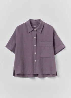 Chemise en lin léger teint en pièce