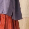 Chemise en lin léger teint en pièce
