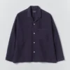 Chemise en lin teinte en pièce à col camp