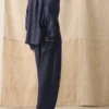 Chemise en lin teinte en pièce à col camp