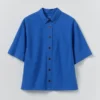 Chemise en popeline de coton et lin