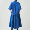 Chemise en popeline de coton et lin