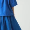 Chemise en popeline de coton et lin
