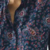 Chemise en popeline de coton à imprimé paisley provençal