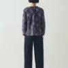 Chemise en popeline de coton à imprimé paisley provençal