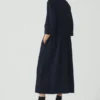 Chemise en sergé de coton indigo