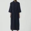 Chemise en sergé de coton indigo