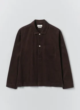 Chemise à enfiler en velours côtelé bio