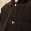 Chemise à enfiler en velours côtelé bio
