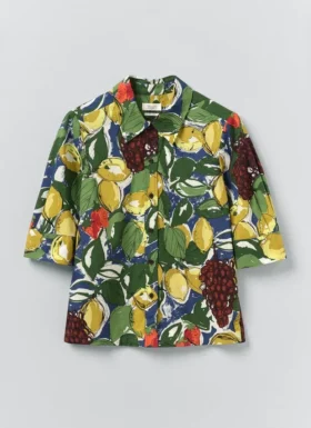 Chemise à imprimé fruits esquissés Gia