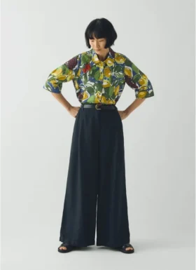 Chemise à imprimé fruits esquissés Gia