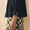 Chemise légère en coton seersucker