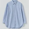 Chemise longue oversize en coton Oxford