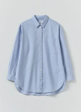 Chemise longue oversize en coton Oxford
