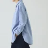 Chemise longue oversize en coton Oxford