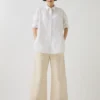 Chemise longue oversize en coton Oxford