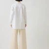 Chemise longue oversize en coton Oxford