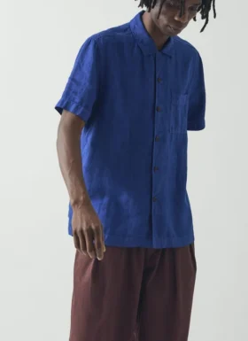 Chemise à manches courtes en lin