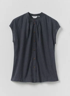 Chemise à shorts à manches courtes à carreaux irréguliers