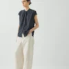 Chemise à shorts à manches courtes à carreaux irréguliers
