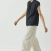 Chemise à shorts à manches courtes à carreaux irréguliers