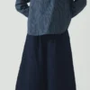 Chemise smockée à rayures chemin de fer