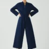 Combinaison en sergé de coton indigo