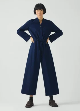 Combinaison en sergé de coton indigo