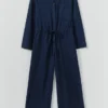 Combinaison en sergé de coton indigo