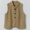 Gilet en coton et lin rayé